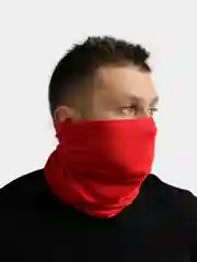 Белый легкий снуд - маска 25 х 42 см, шарф труба для защиты от ветра спорта мужской женский унисекс