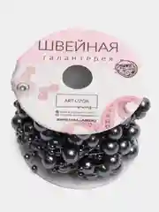 Жемчуг на леске, цвет серый