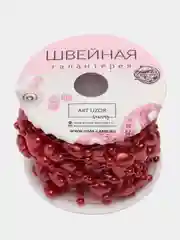 Бусы на леске "Сердца", 0,5 м, красный