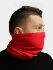 Белый снуд-маска с рисунком черточки. Шарф труба для защиты от ветра, спорта, балаклава, хомут