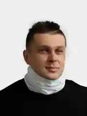 Белый снуд-маска с рисунком черточки. Шарф труба для защиты от ветра, спорта, балаклава, хомут