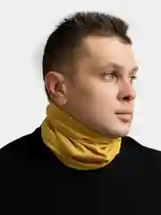 Золотой снуд-маска с рисунком черточки. Шарф труба для защиты от ветра, спорта, балаклава, хомут