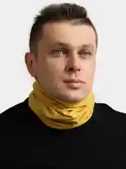 Золотой снуд-маска с рисунком черточки. Шарф труба для защиты от ветра, спорта, балаклава, хомут