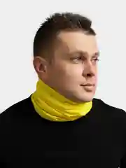 Лимонный снуд-маска с рисунком черточки. Шарф труба для защиты от ветра, спорта, балаклава, хомут