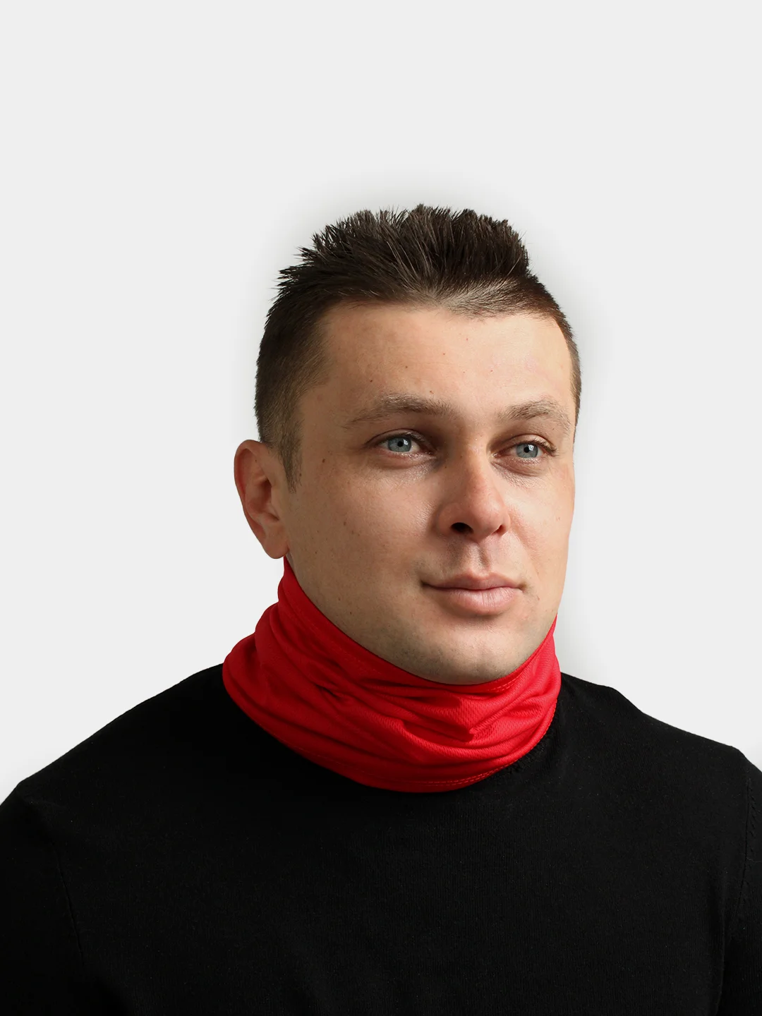 Красный снуд-маска с рисунком черточки. Шарф труба для защиты от ветра, спорта, балаклава, хомут