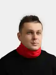 Красный снуд-маска с рисунком черточки. Шарф труба для защиты от ветра, спорта, балаклава, хомут