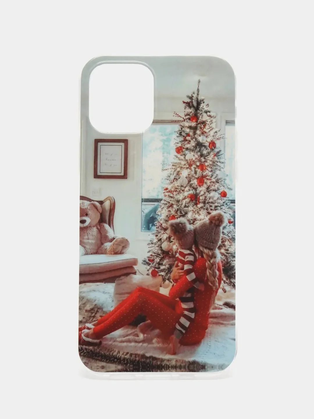 Ледяной чехол iPhone 11, 12/ 12 Pro 6.1 mini, 7/ 8/ SE 2020, 5/ 5s /se 2016 с новогодним рисунком