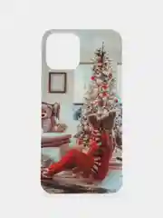 Ледяной чехол iPhone 11, 12/ 12 Pro 6.1 mini, 7/ 8/ SE 2020, 5/ 5s /se 2016 с новогодним рисунком