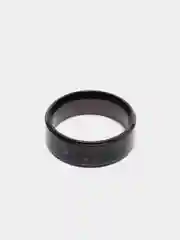 Черный кольцо со вставкой из эпоксидной смолы, из нержавеющей стали