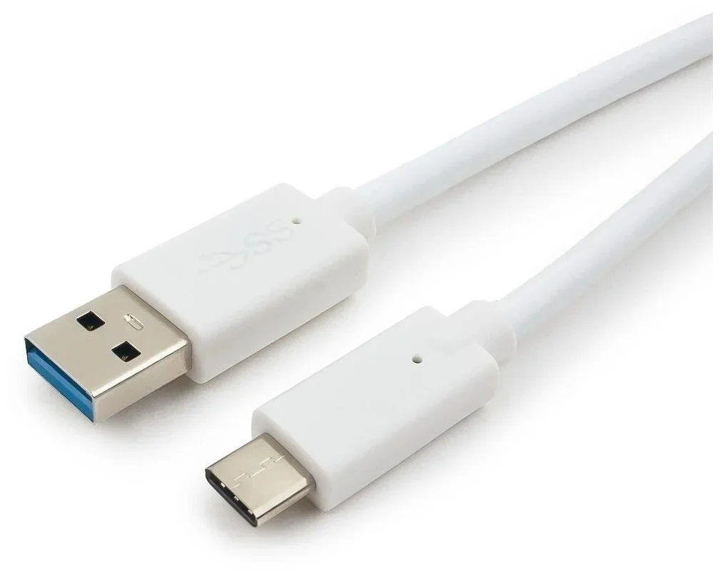 Белый кабель Type-C - USB 3.0 AM Bion, 1 м