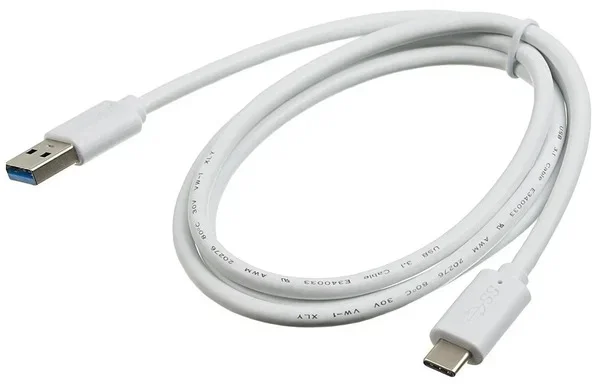 Белый кабель Type-C - USB 3.0 AM Bion, 1 м