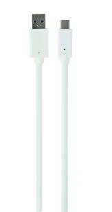 Белый кабель Type-C - USB 3.0 AM Bion, 1 м