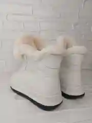 Белый полусапоги женские зимние на широкую стопу