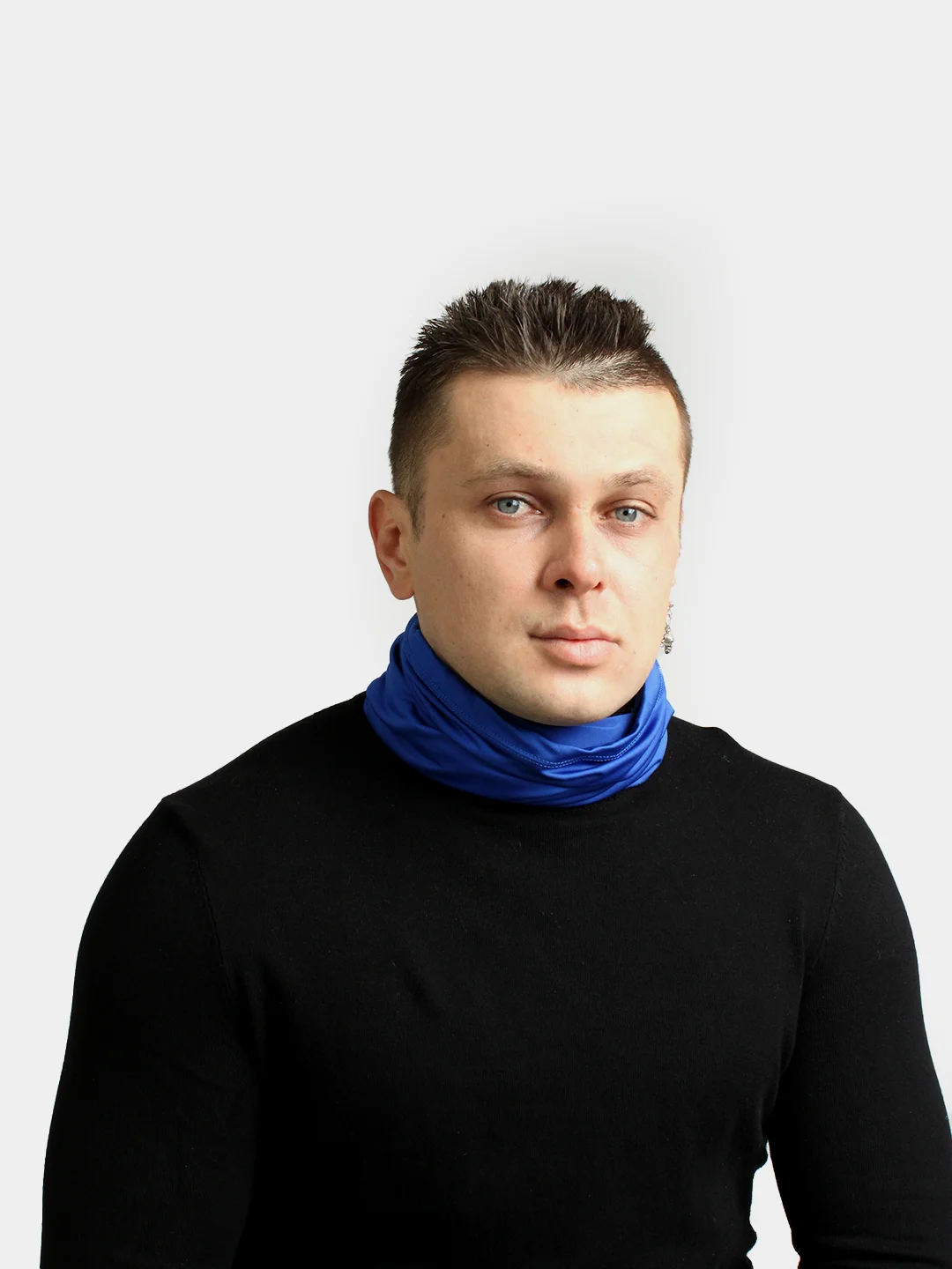 Фиолетовый легкий снуд - маска 25 х 42 см, шарф труба для защиты от ветра спорта мужской женский унисекс