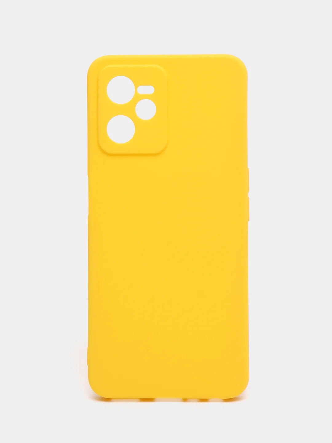 Желтый чехол силиконовый на Realme C35, матовый