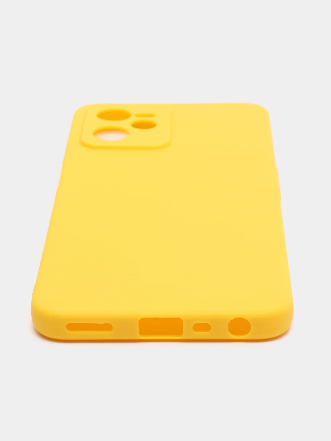 Желтый чехол силиконовый на Realme C35, матовый