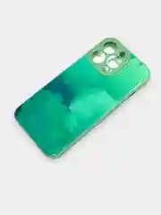 Белый чехол для iPhone 13 Pro противоударный из органического стекла