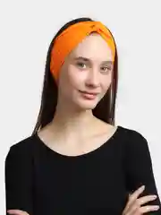Оранжевый повязка для головы,  на голову женская с узлом на макушке