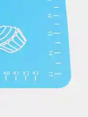 Голубой коврик для раскатки теста и выпечки, силиконовый, 40*50 см