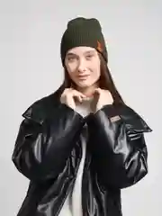 Оливковый шапка зимняя, женская вязаная или подростоквая осень зима весна