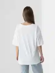 Белый футболка женская оверсай