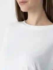 Белый футболка женская оверсай