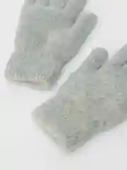 Серый перчатки LERAY СКАЗКА женские, подростковые, с ангорой, однотонные