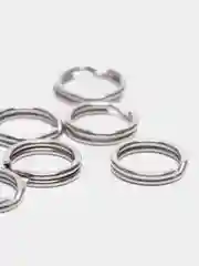 Серебряный кольцо заводное для рыбалки, 10 штук