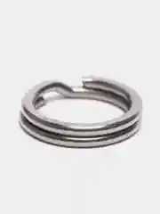 Серебряный кольцо заводное для рыбалки, 10 штук
