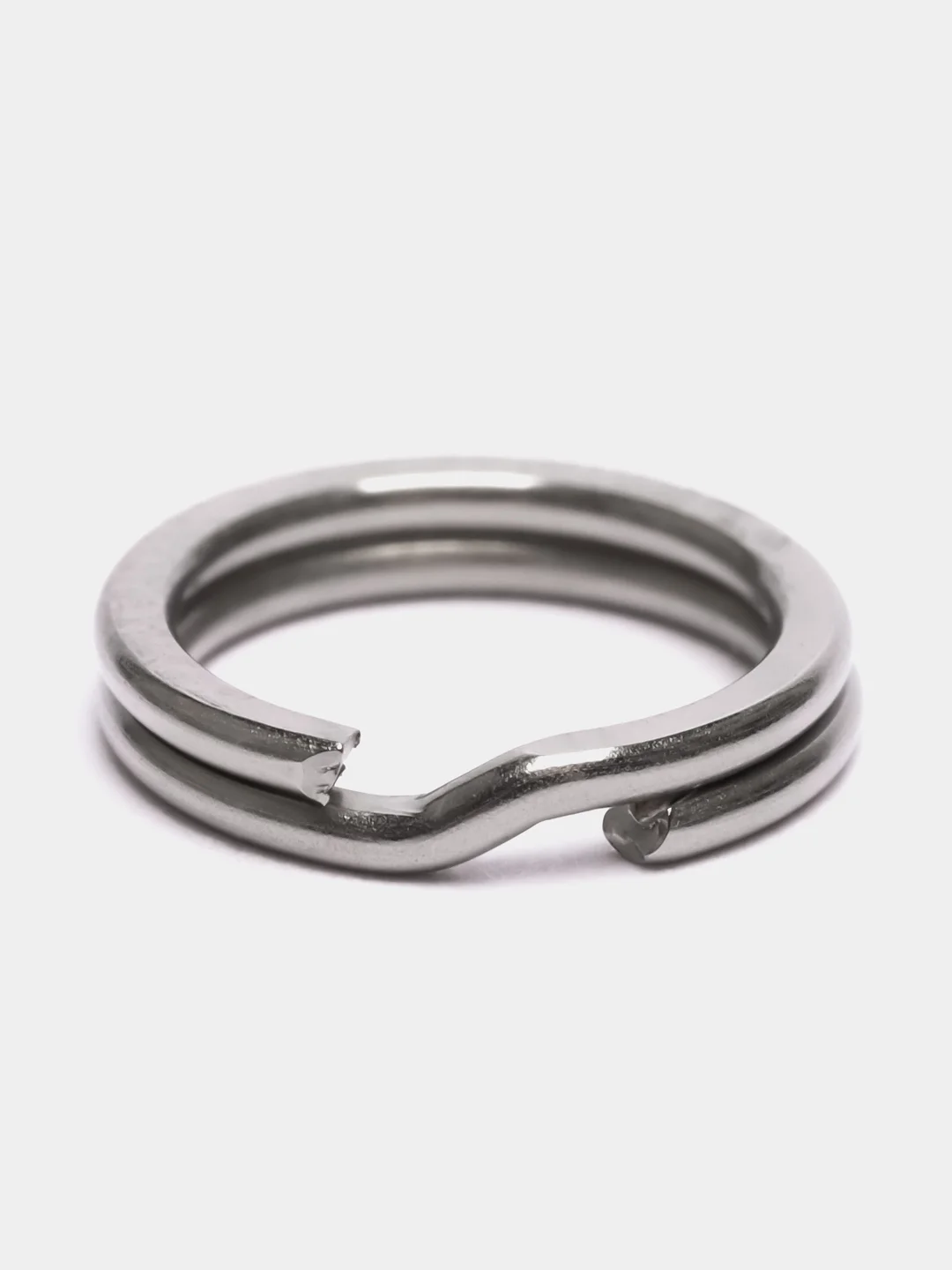 Серебряный кольцо заводное для рыбалки, 10 штук