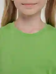 Футболка детская, зеленая, однотонная, хлопок, 9-14 лет