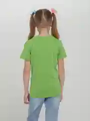 Футболка детская, зеленая, однотонная, хлопок, 9-14 лет