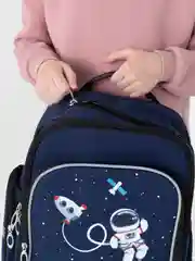 Желтый рюкзак школьный с принтом