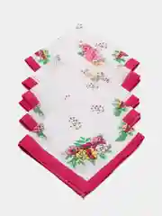 Алый женские носовые платки