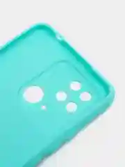 Бирюзовый чехол силиконовый на Xiaomi Redmi 10C, матовый, с защитой камеры