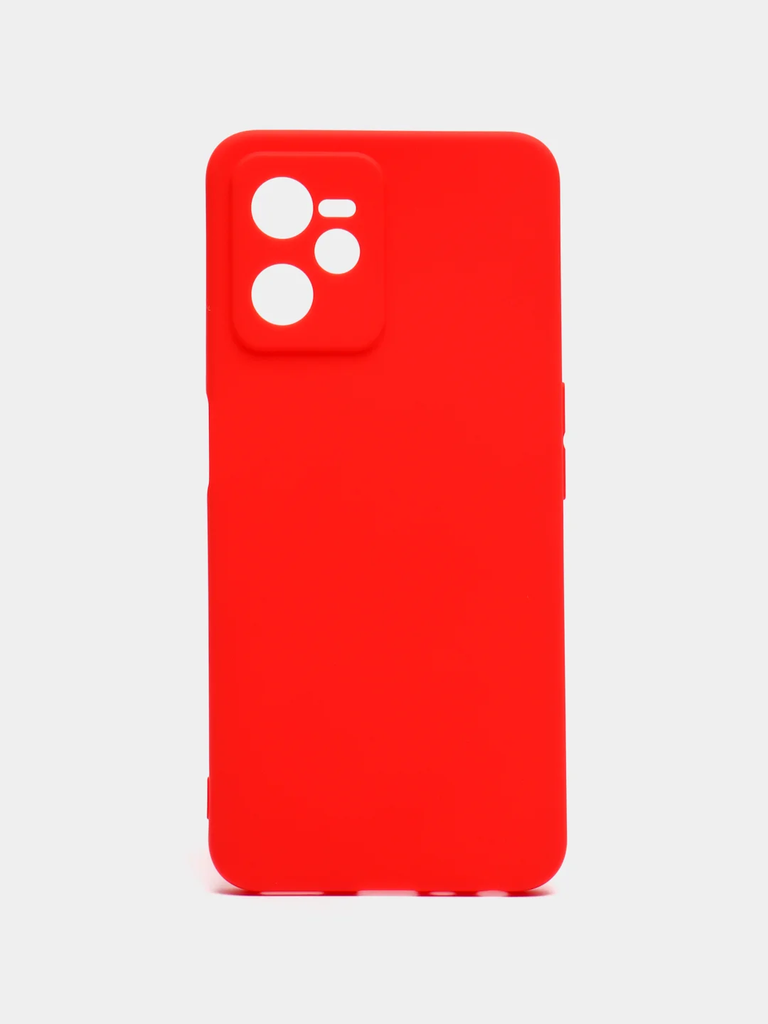 Красный чехол силиконовый на Realme C35, матовый