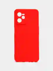 Красный чехол силиконовый на Realme C35, матовый