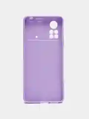 Сиреневый чехол для Xiaomi Poco X4 Pro 5G силиконовый, матовый