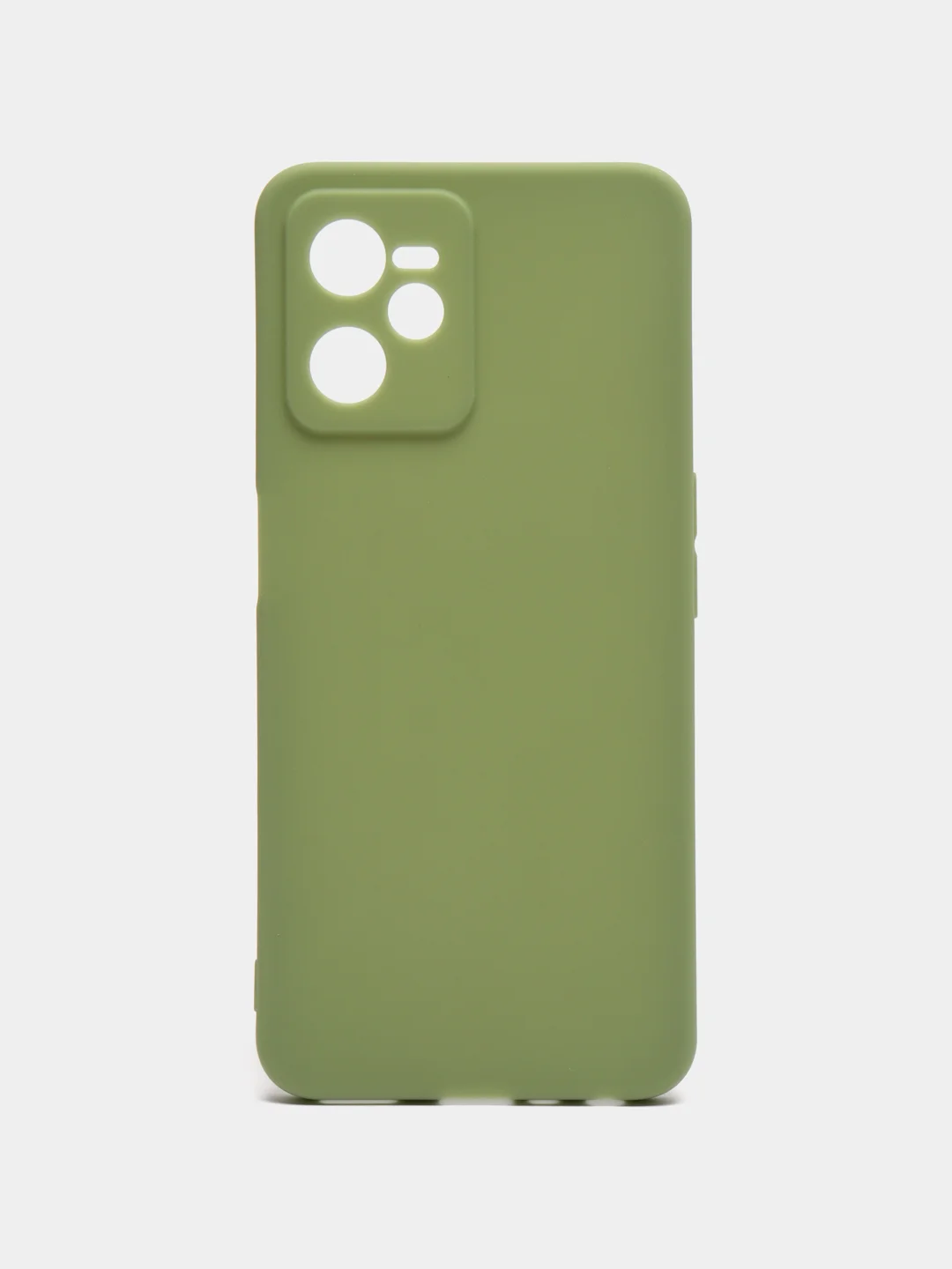 Оливковый чехол силиконовый на Realme C35, матовый