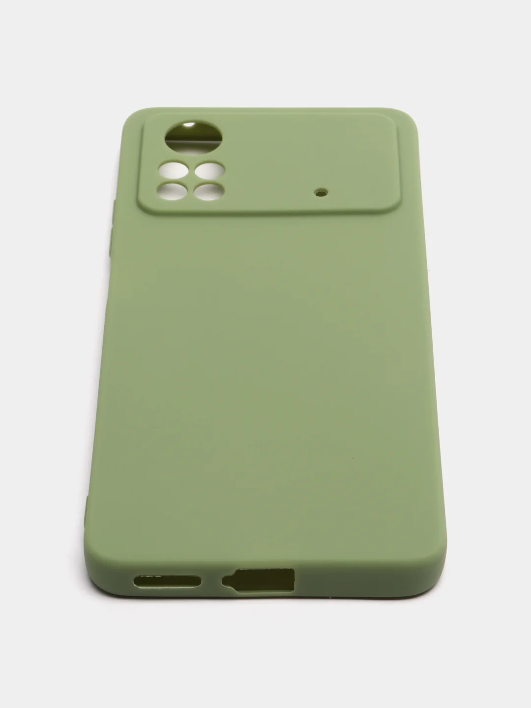 Оливковый чехол для Xiaomi Poco X4 Pro 5G силиконовый, матовый