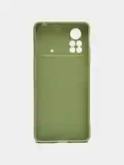 Оливковый чехол для Xiaomi Poco X4 Pro 5G силиконовый, матовый