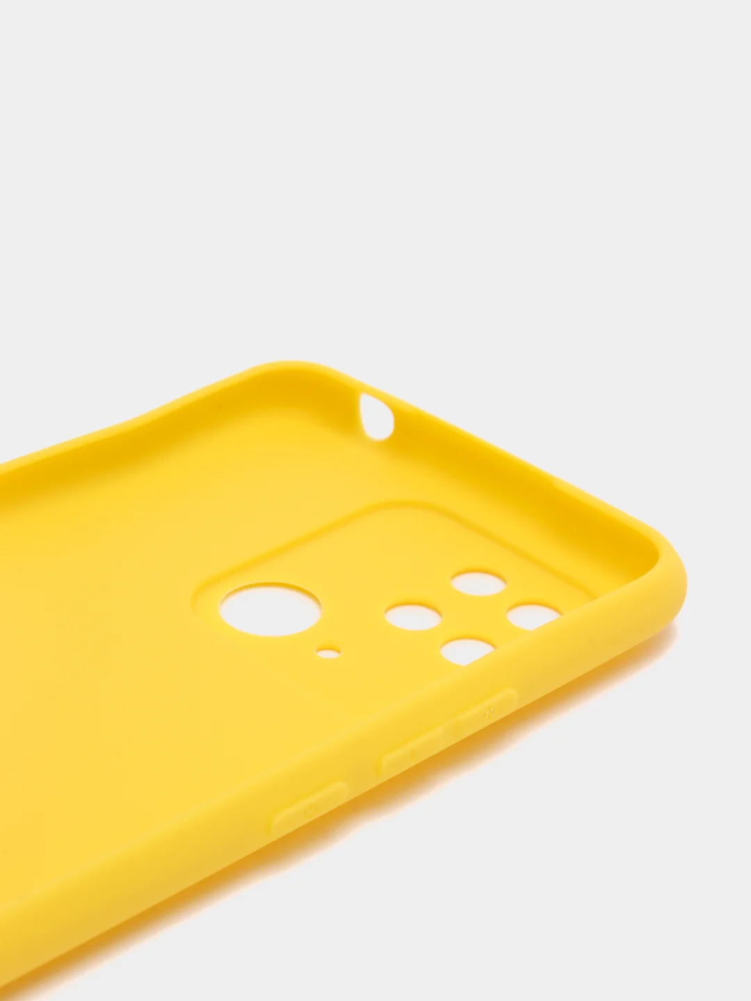 Желтый чехол силиконовый на Xiaomi Redmi 10C, матовый, с защитой камеры