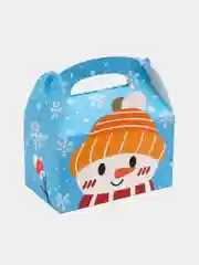 Голубой коробка складная, для конфет, новогодняя, подарочная