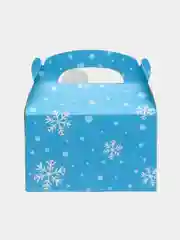 Голубой коробка складная, для конфет, новогодняя, подарочная