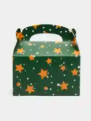 Зеленый коробка складная, для конфет, новогодняя, подарочная