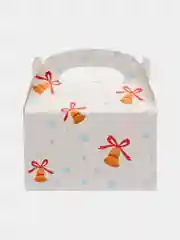 Белый коробка складная, для конфет, новогодняя, подарочная