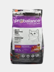 Корм сухой ProBalance "Gourmet Diet", для кошек, с говядиной и ягненком, 1,8 кг