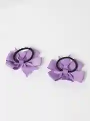 Сиреневый бантики резинки для волос детские "Bows", бантики для девочек, 2 штуки