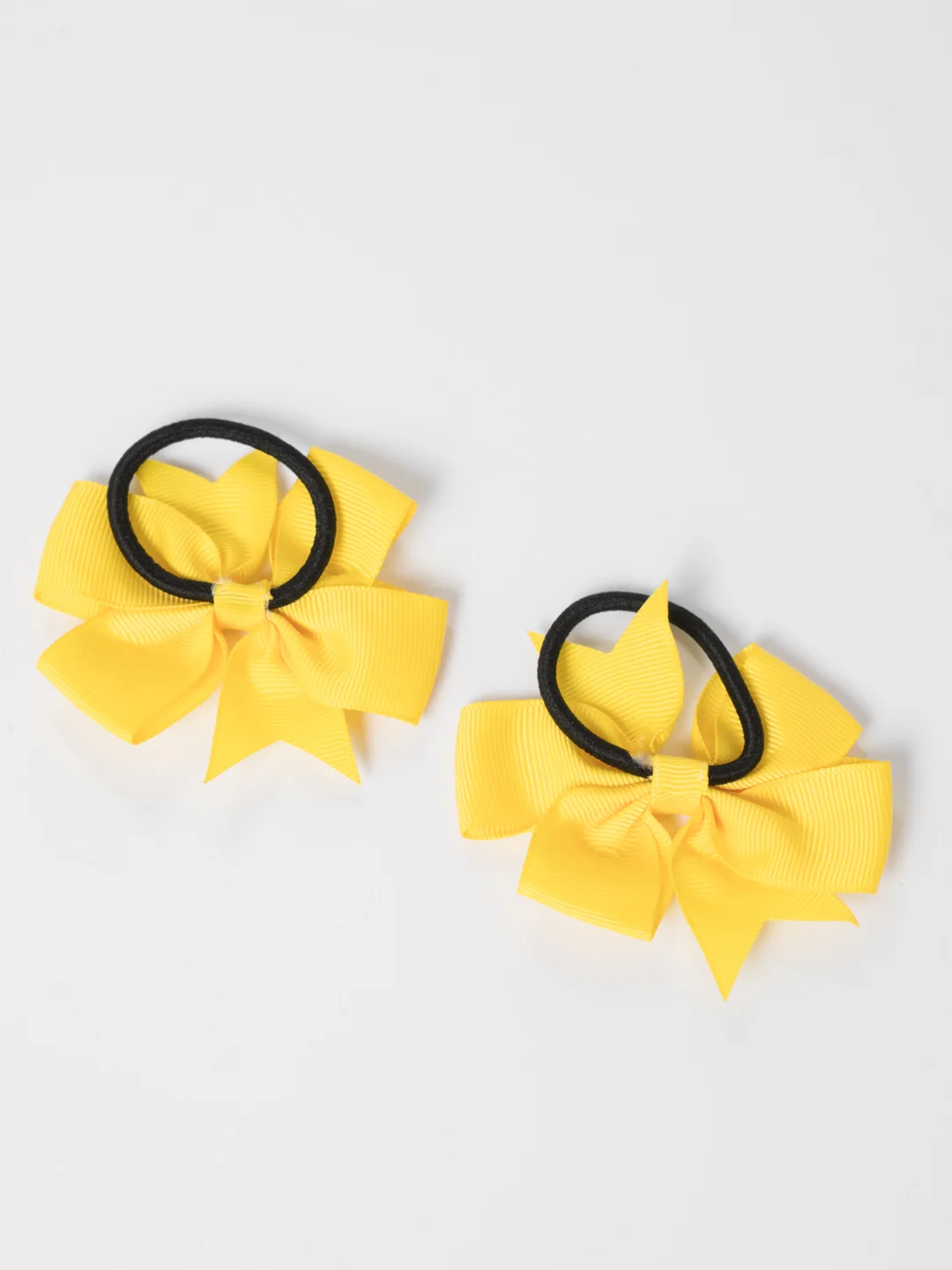 Желтый бантики резинки для волос детские "Bows", бантики для девочек, 2 штуки
