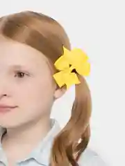 Желтый бантики резинки для волос детские "Bows", бантики для девочек, 2 штуки